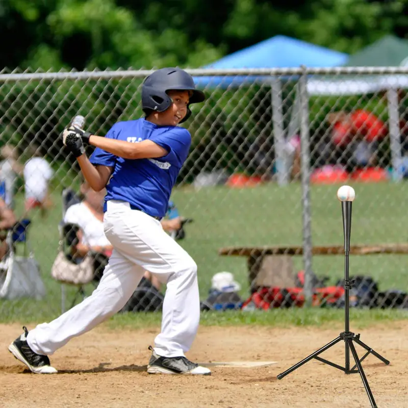 Adjustable Baseball & Softball Batting Tee on Stable Tripod Base for Home Training