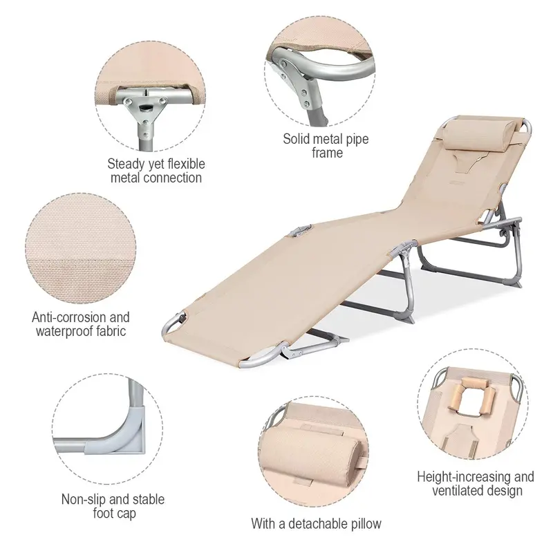 Adjustable Chaise Lounge Recliner for Indoor and Outdoor Relaxation