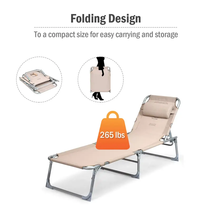 Adjustable Chaise Lounge Recliner for Indoor and Outdoor Relaxation