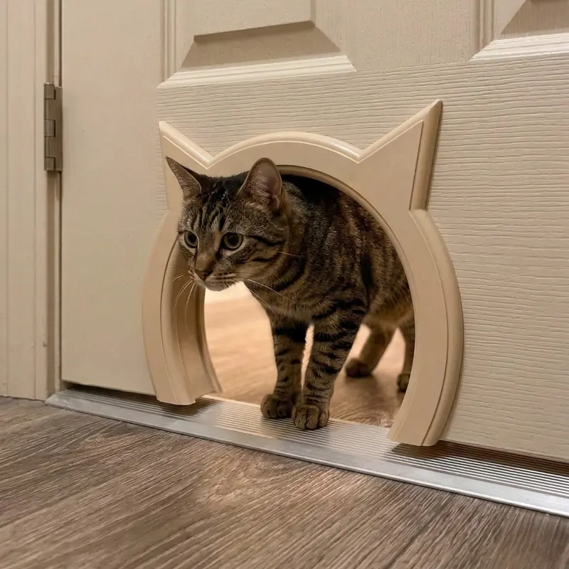 Adjustable Door Frame Insert – For Litter Box Access or Outdoor Cat Door Installation
