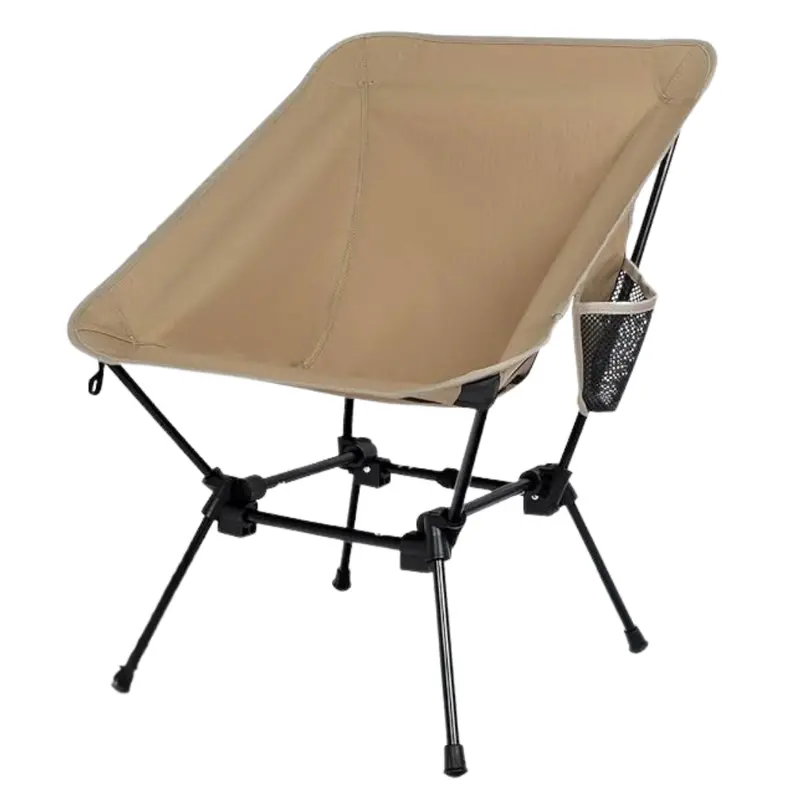 Adjustable Dual-Height Folding Camping Chair with Breathable Mesh Back 2