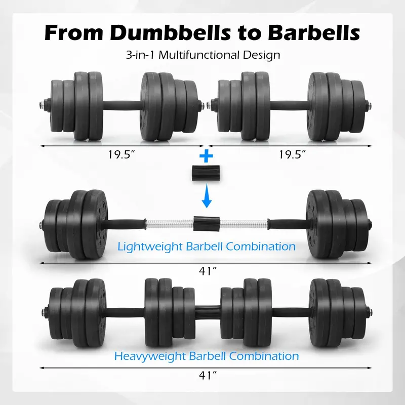 Adjustable Dumbbell Set – 66-Pound Fitness Kit with Interchangeable Weight Plates & Ergonomic Handle 2