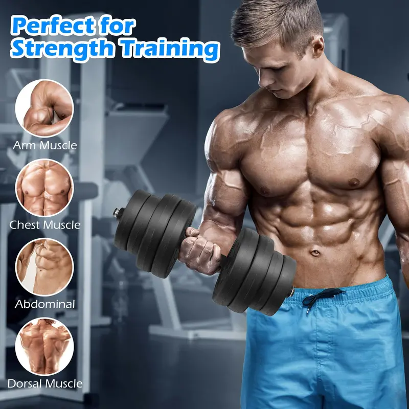 Adjustable Dumbbell Set – 66-Pound Fitness Kit with Interchangeable Weight Plates & Ergonomic Handle