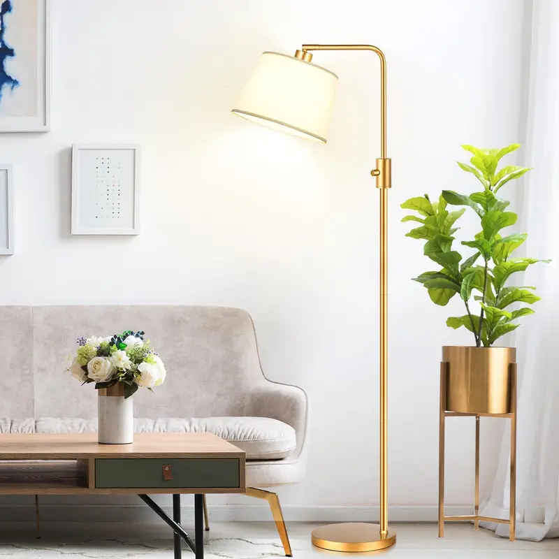Adjustable LED Floor Lamp – Flexible Head & Vintage Edison-Style Bulb