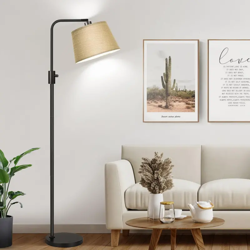 Adjustable LED Floor Lamp – Flexible Head & Vintage Edison-Style Bulb 1