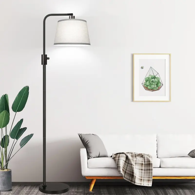 Adjustable LED Floor Lamp – Flexible Head & Vintage Edison-Style Bulb