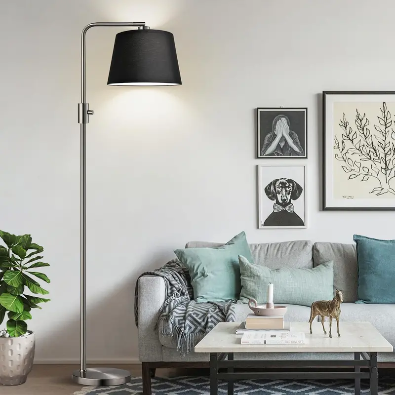 Adjustable LED Floor Lamp – Flexible Head & Vintage Edison-Style Bulb