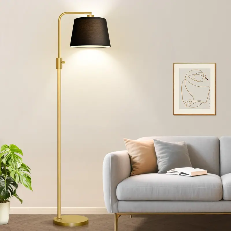 Adjustable LED Floor Lamp – Flexible Head & Vintage Edison-Style Bulb