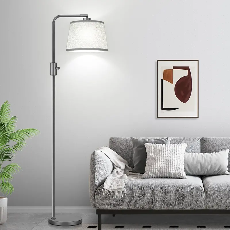 Adjustable LED Floor Lamp – Flexible Head & Vintage Edison-Style Bulb
