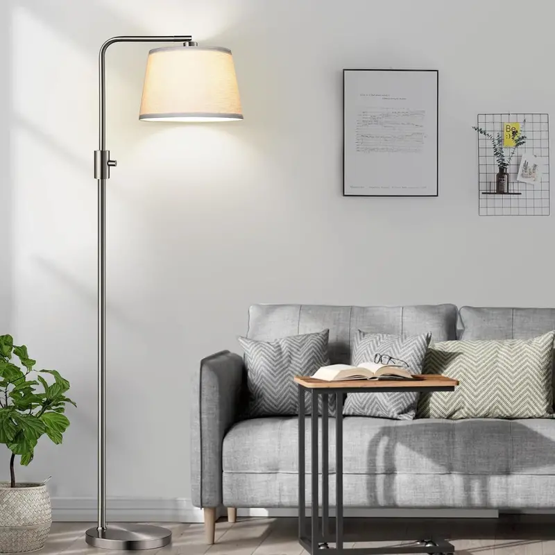 Adjustable LED Floor Lamp – Flexible Head & Vintage Edison-Style Bulb