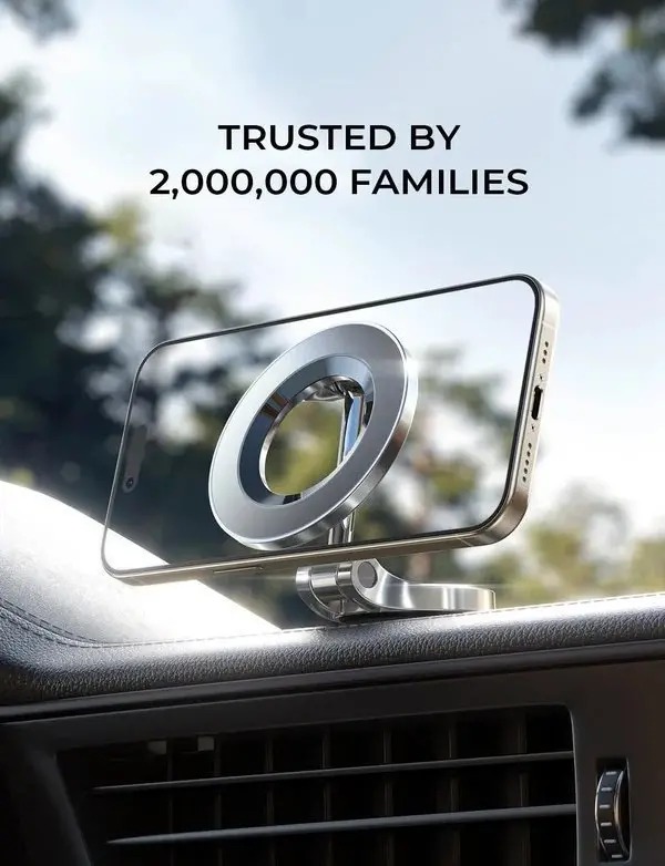 Adjustable Magnetic Car Mount for Smartphones