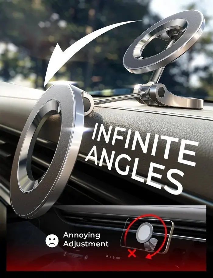Adjustable Magnetic Car Mount for Smartphones