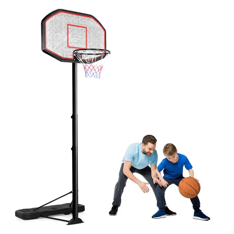 Adjustable Outdoor Basketball Hoop – Height-Variable Stand (6.5–10 FT) with Mobility Wheels