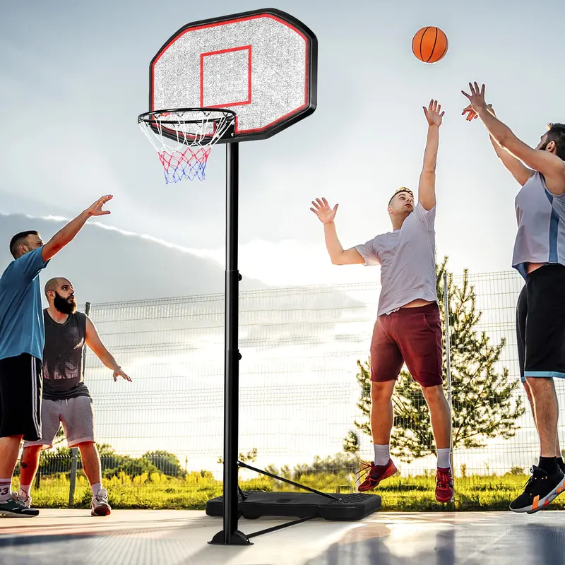 Adjustable Outdoor Basketball Hoop – Height-Variable Stand (6.5–10 FT) with Mobility Wheels 2