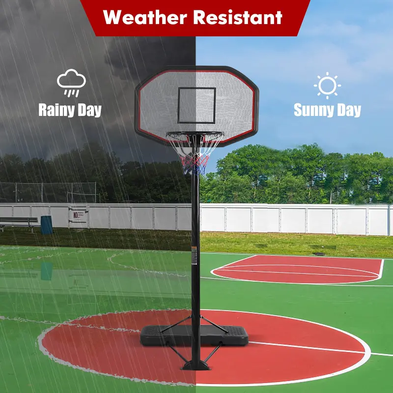 Adjustable Outdoor Basketball Hoop – Height-Variable Stand (6.5–10 FT) with Mobility Wheels
