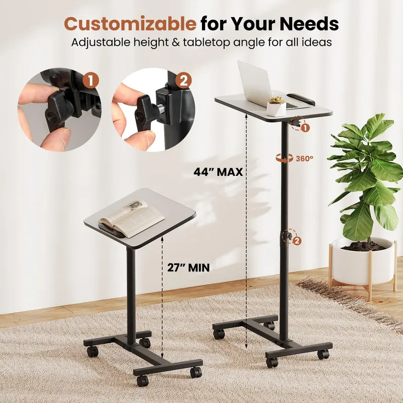 Adjustable Overbed Table for Medical Use – Hospital-Grade Bedside Tray with Height Control