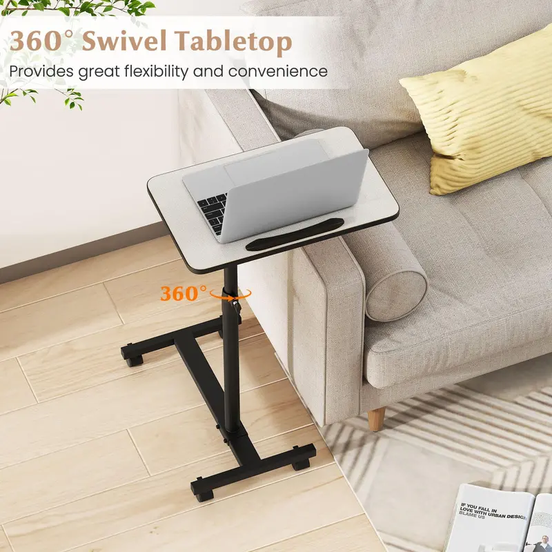 Adjustable Overbed Table for Medical Use – Hospital-Grade Bedside Tray with Height Control