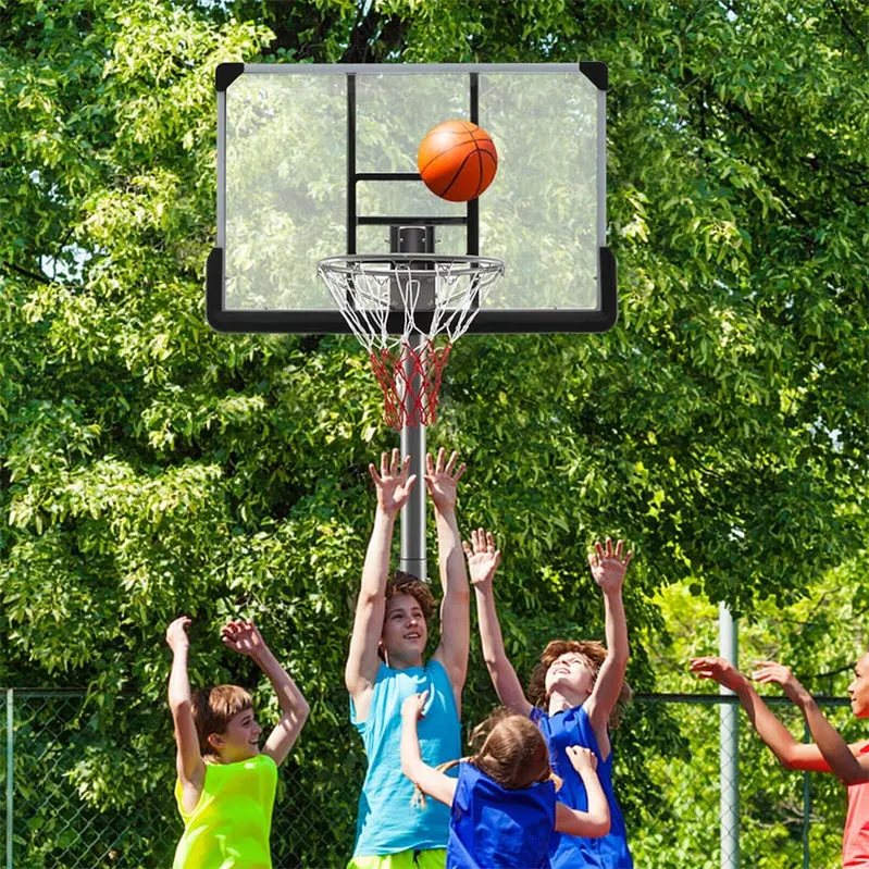 Adjustable Portable Basketball Hoop – 64" to 79" Height Range, 44" Wheeled Backboard, Poolside or Patio Use