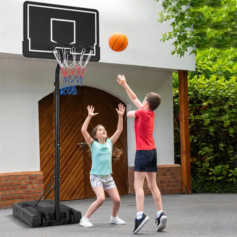 Adjustable Portable Outdoor Basketball Hoop – Height Range 6.9–8.5 ft with Stable Fillable Base 2
