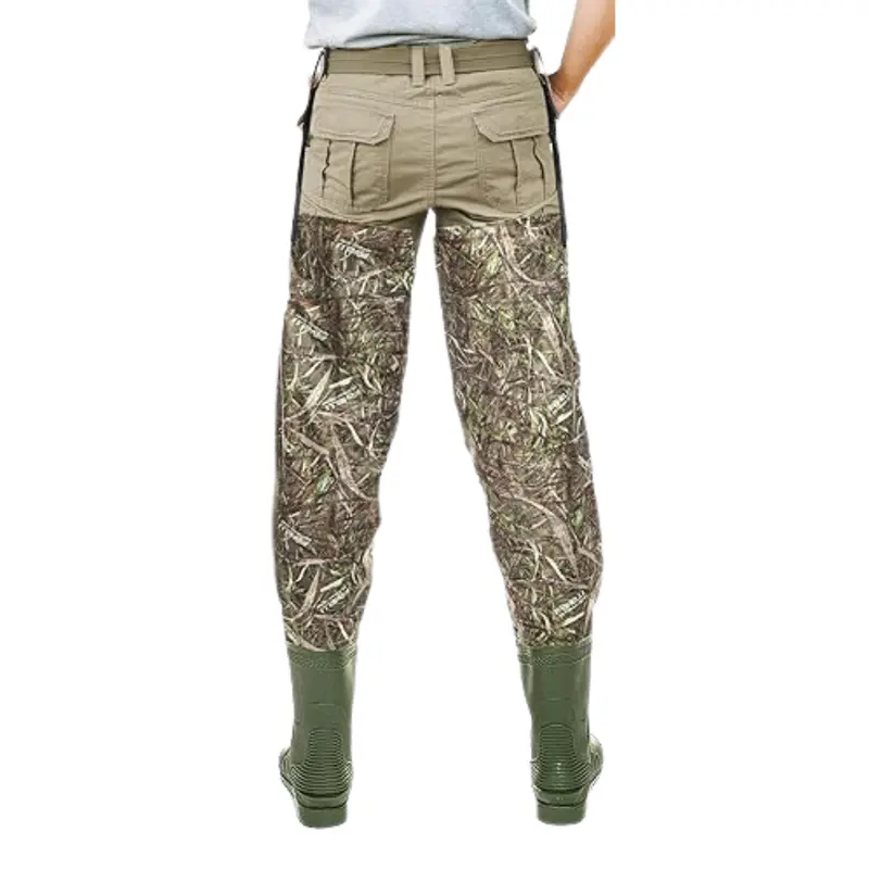 Adjustable PVC Hip Waders with Reinforced Straps for Wet Conditions 2