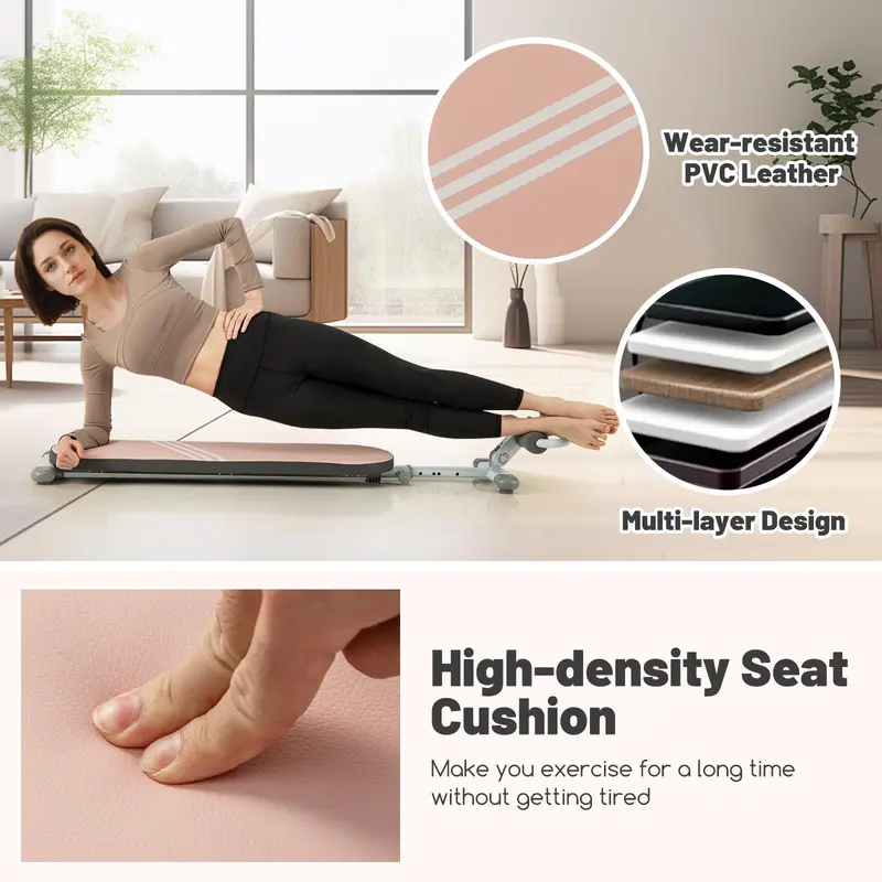 Adjustable Sit-Up Bench for Home Workouts – Three-Angle Backrest & Extendable Frame