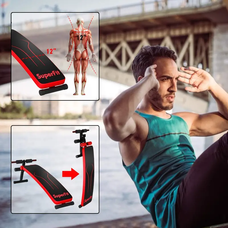Adjustable Sit-Up Bench – Slant Abdominal Workout Bench for Core Training