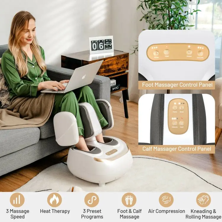 Advanced Shiatsu Foot and Calf Massager with Heating Function