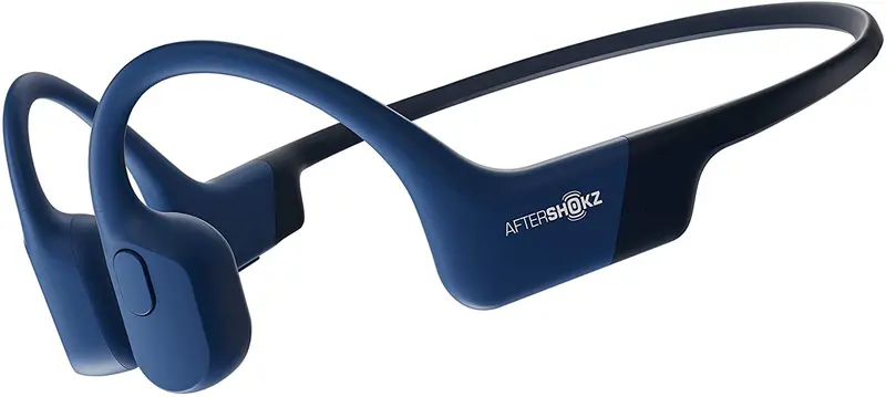 AfterShokz Aeropex Bone Conduction Headphones – Open-Ear Wireless Design with Sport Belt (Cosmic Black)