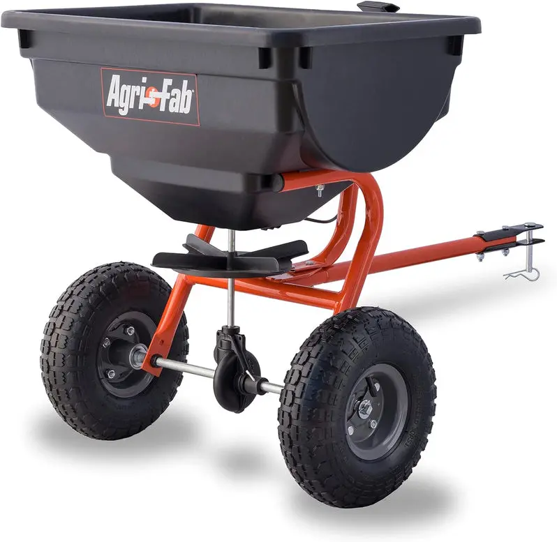 Agri-Fab 85-Lb. Tow-Behind Broadcast Spreader – Adjustable Spread Pattern for Lawns & Landscapes