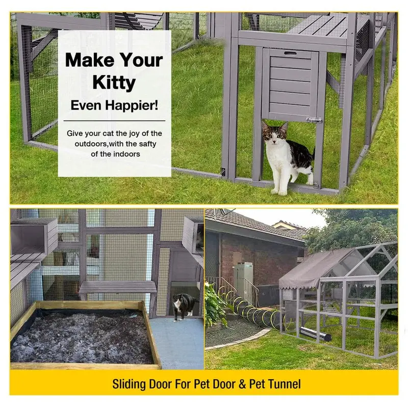 aivituvin Large Outdoor Cat Enclosure – Secure Run for Felines