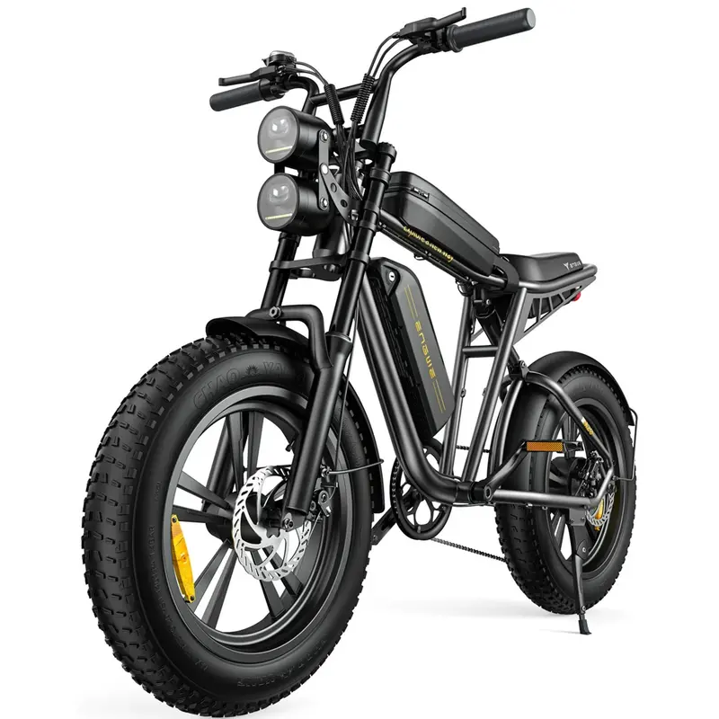 AKEZ Retro 1000W Fat-Tire E-Bike — UL-Certified, 28 mph Top Speed, 94-Mile Range, Full Suspension, 7-Speed