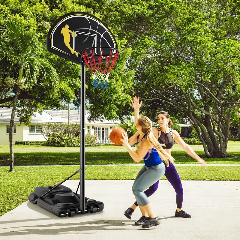All-Environment Adjustable Basketball Hoop – 12-Position Indoor/Outdoor Goal (4.25–10 ft)