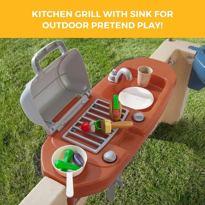 All-in-One Canopy Play Patio with Integrated Kitchen Play Area