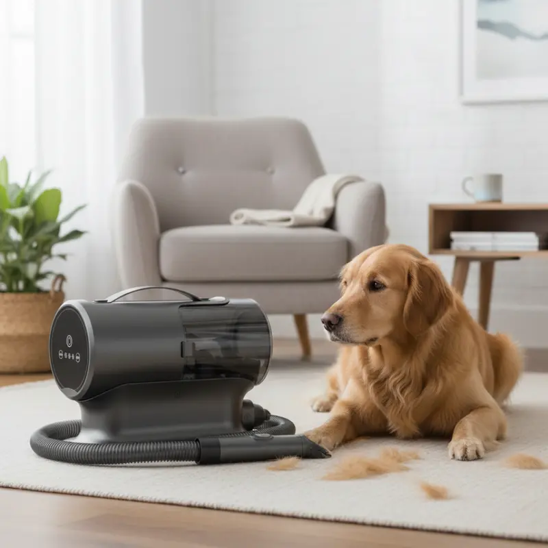 All-in-One Dog Grooming Vacuum Kit – Includes Trimmer, 2L Dust Cup & Accessories