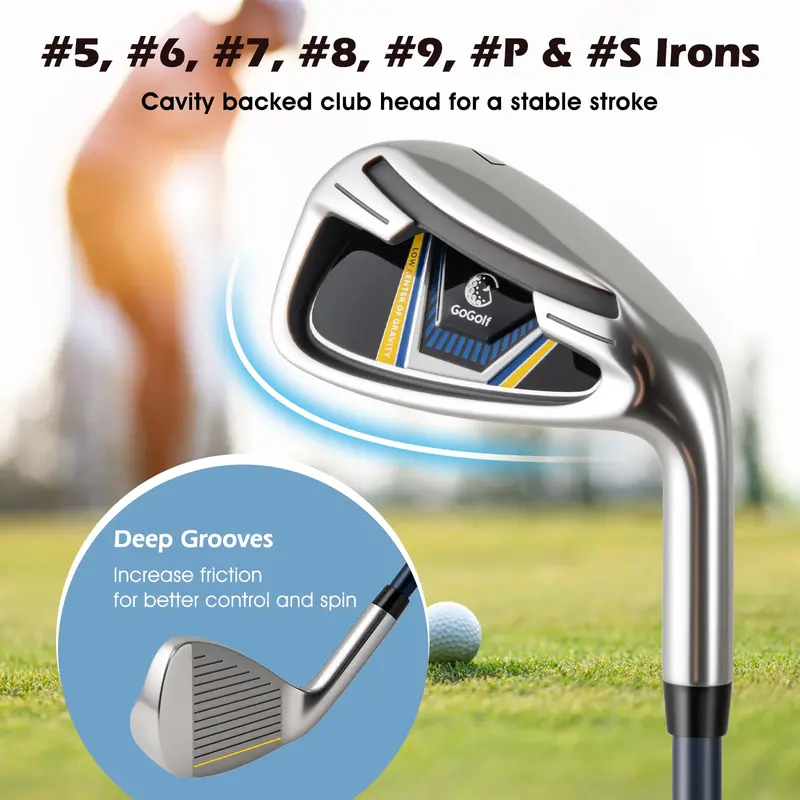 All-in-One Golf Set for Men – 12-Piece Right-Handed Club Kit with Carry Bag