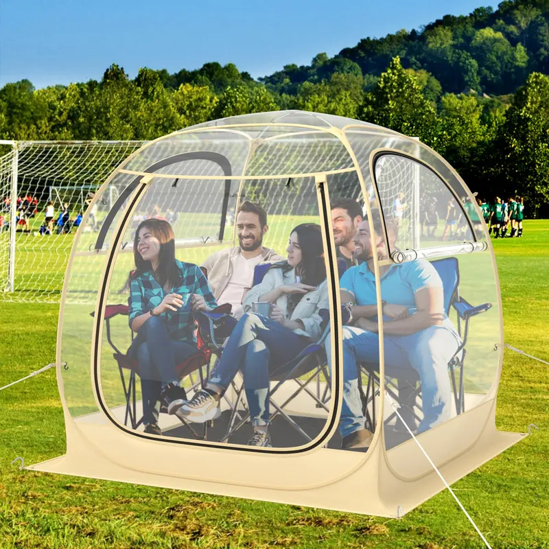All-in-One Pop-Up Sports Tent – 4.2 ft x 4.2 ft Weatherproof Pod with Stakes, Sandbag, Floor Mat & Wind Rope