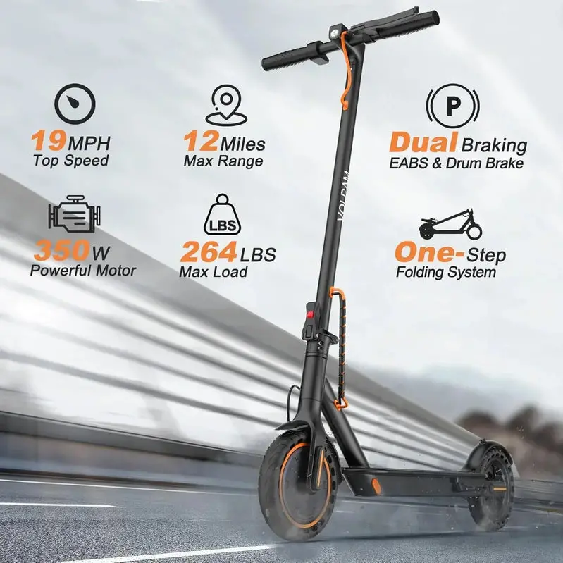 All-Terrain Electric Scooter – 350W/500W Motor, Solid Tires, Dual Brakes, Extended Range Options