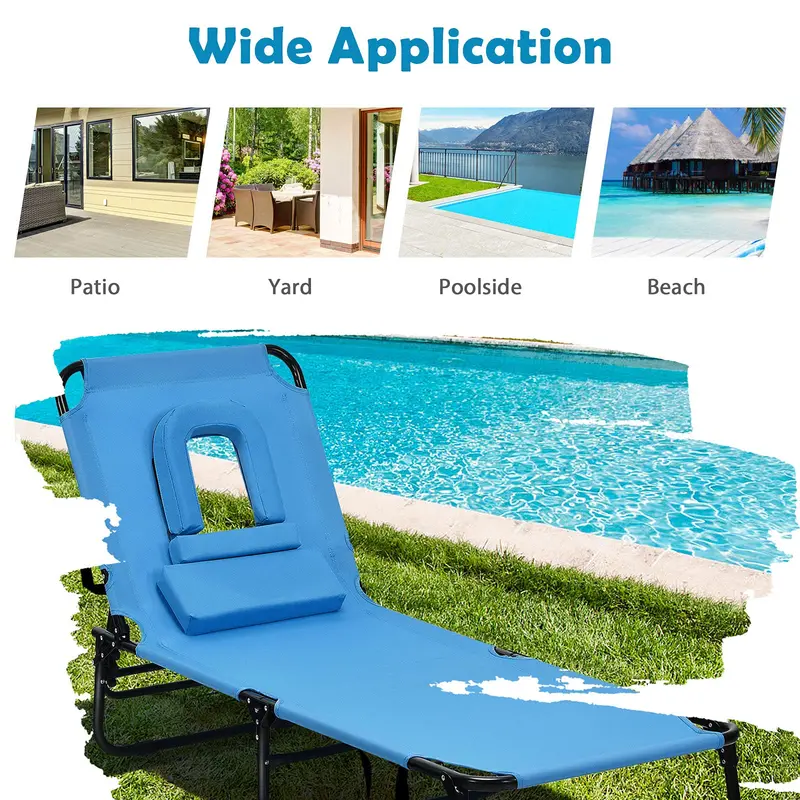 All-Terrain Folding Lounge Chair – Ideal for Beaches, Poolsides, Balconies & Patios