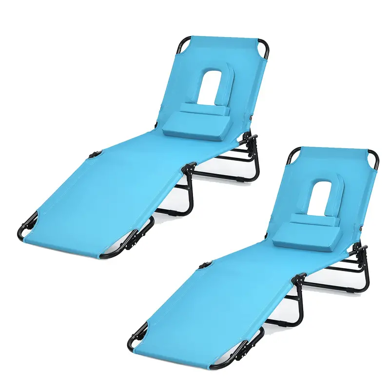 All-Terrain Folding Lounge Chair – Ideal for Beaches, Poolsides, Balconies & Patios