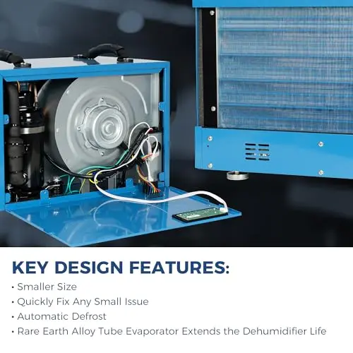 ALORAIR Commercial-Grade 113-Pint Dehumidifier – Crawl Space & Basement Use with Continuous Drain Hose