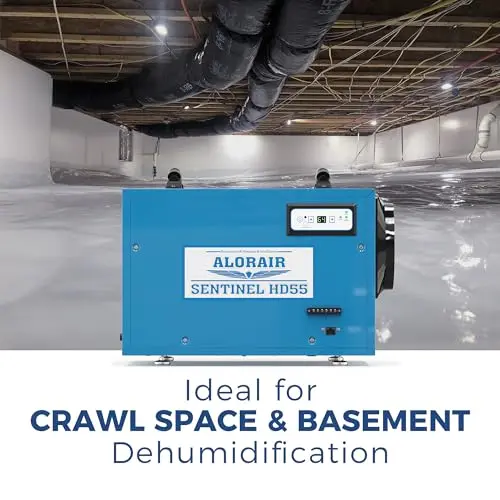 ALORAIR Commercial-Grade 113-Pint Dehumidifier – Crawl Space & Basement Use with Continuous Drain Hose