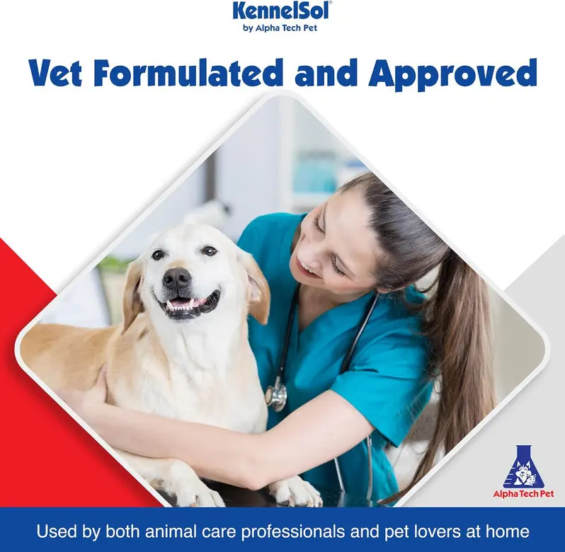 Alpha Tech Pet 1-Step Kennel Cleaner – EPA-Registered Concentrated Disinfectant & Deodorizer | Kills Bacteria & Viruses | 5-Gallon Container