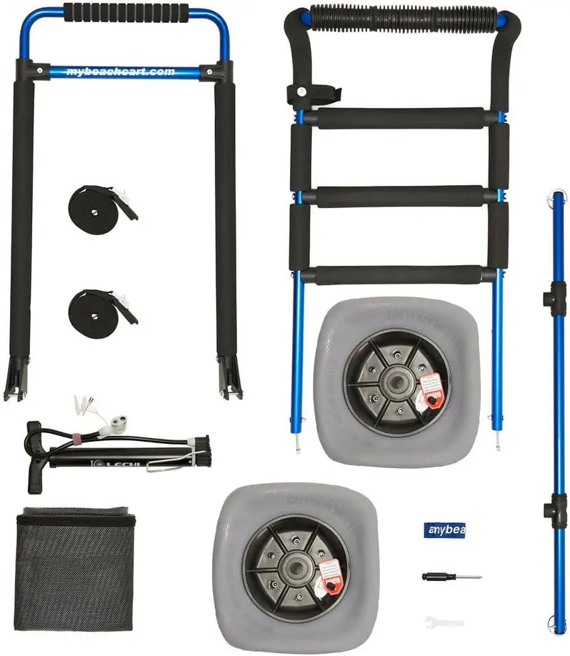 Aluminum Foldable ATV Cart – Rust-Resistant, 13" Balloon Tires, Off-Road Utility Trailer