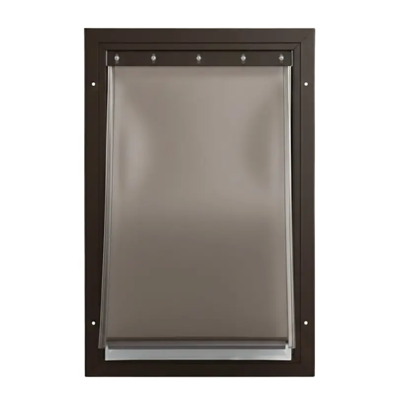 Aluminum Frame Pet Door with Magnetic Vinyl Flap and Secure Locking Panel 2