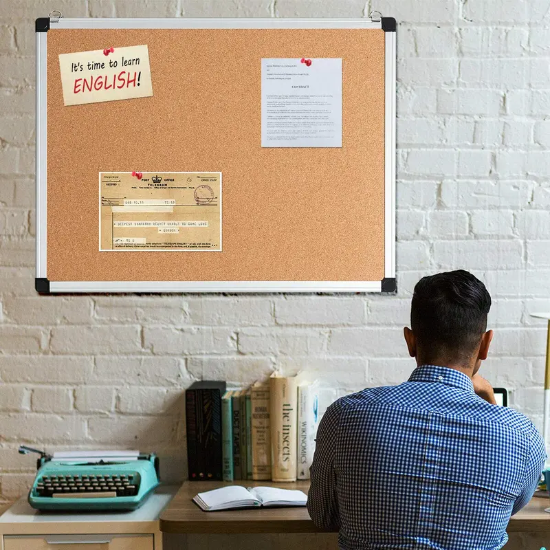 Aluminum-Framed Cork Bulletin Board – 18x24 Inch, 3-Pack Set 2