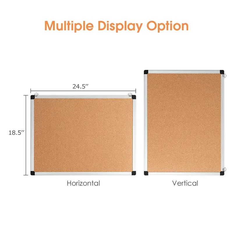Aluminum-Framed Cork Bulletin Board – 18x24 Inch, 3-Pack Set