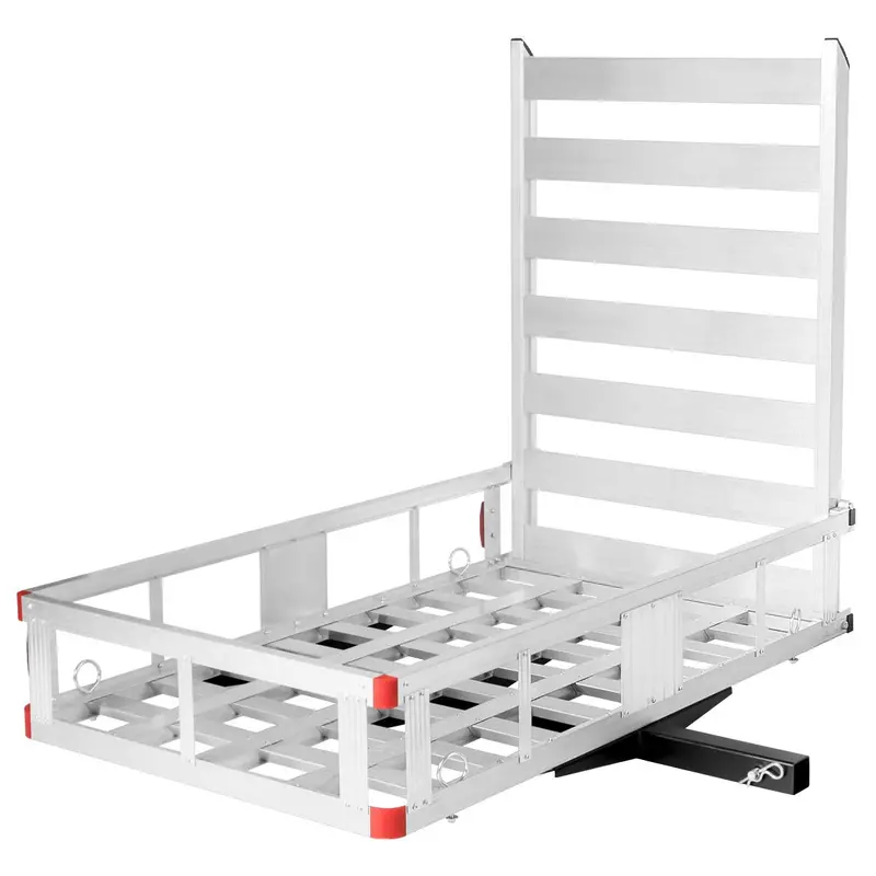 Aluminum Hitch-Mounted Cargo Carrier – 50" x 29.5" Mobility Scooter or Wheelchair Transport Rack