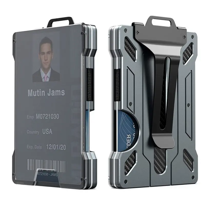 Aluminum RFID-Blocking Slim Wallet – Lightweight Tactical-Grade Metal Wallet in Matte Black with Identity Theft Prevention and Rapid Card Access 2
