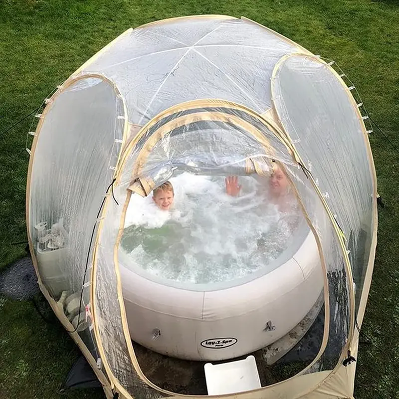 Alvantor Pop-Up Bubble Dome Gazebo – 8–10 Person Transparent Igloo Shelter for Outdoor Living