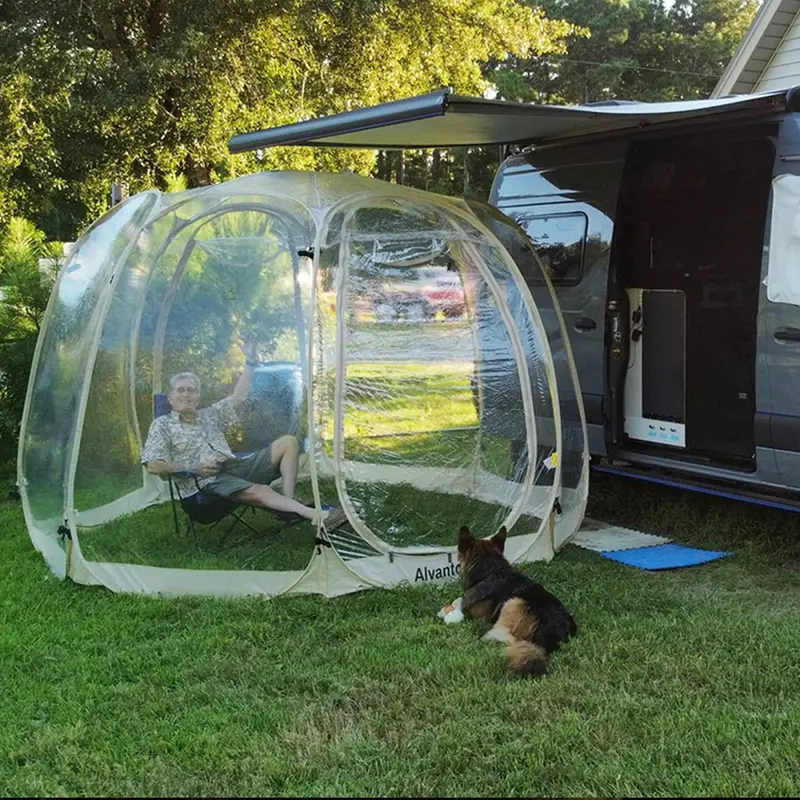 Alvantor Pop-Up Bubble Dome Gazebo – 8–10 Person Transparent Igloo Shelter for Outdoor Living